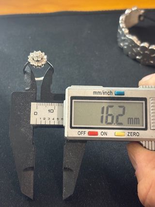 Anillo Oro Blanco 18k Rosetón Diamantes