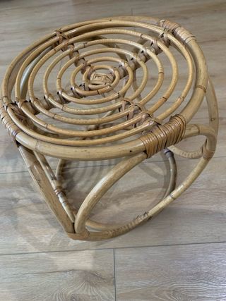 Taburete vintage ratán