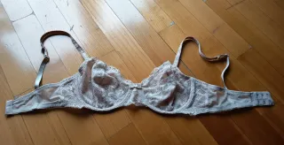 Reggiseno con ferretto beige pizzo