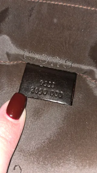 Borsa Gucci nera in tessuto