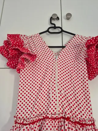 Traje Flamenca Rojo y Blanco niña