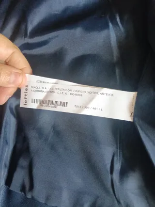 Chaqueta polipiel azul Lefties