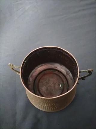 Antico porta incenso in rame