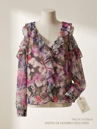 Blusa Zara Talla S Hombro Descubierto