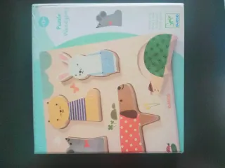 Puzzle in legno Djeco animali 12 mesi+