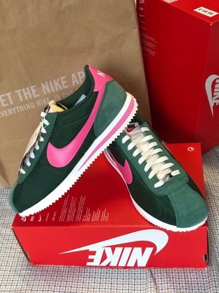 Nike Cortez TXT Verde y Rosa Talla 42.5