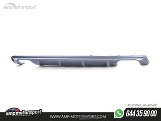 DIFUSOR TRASERO DOBLE IMPRIMADO CON COLAS PARA AUDI A3 8V SEDAN/CABRIO 2012-2016