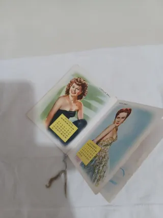 Calendarietto vintage 1955 Ava Gardner Gregory Pec