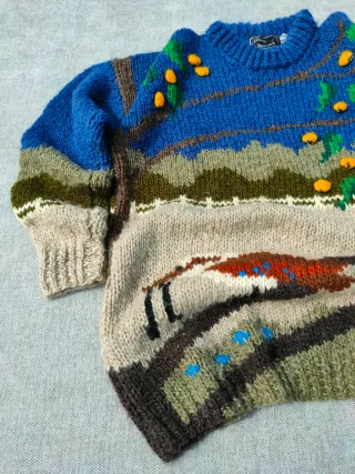 Maglione Vintage Libby Peacock – Lana Vergine