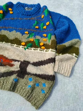 Maglione Vintage Libby Peacock – Lana Vergine