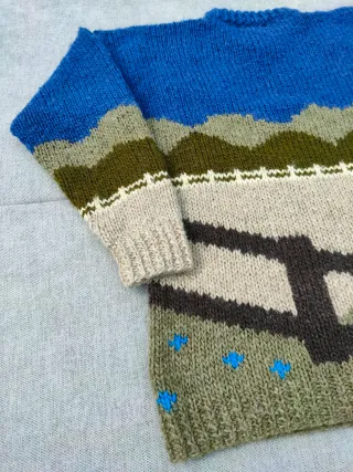 Maglione Vintage Libby Peacock – Lana Vergine