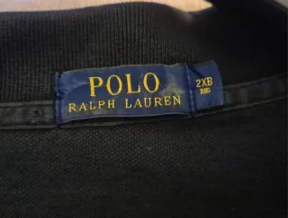 Polo Ralph Lauren negro 2XB Big & Tall USA  1967