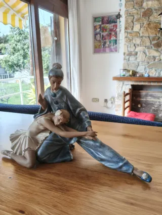 Lladró Bailarina y Bufón Porcelana