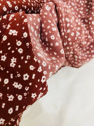 Vestido estampado marrón y blanco Talla XL