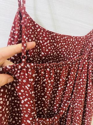 Vestido estampado marrón y blanco Talla XL