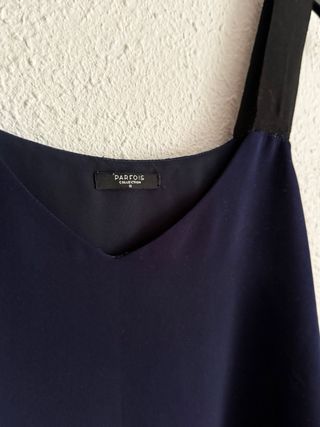 • Top azul Parfois tirantes fluido con caída, S/M