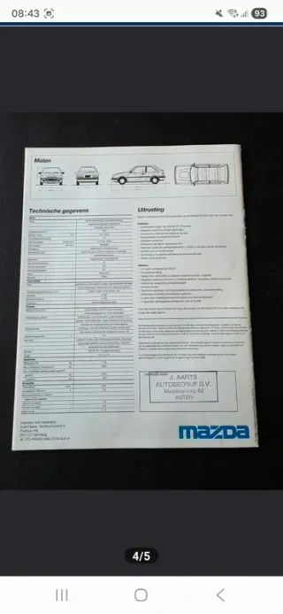 Catálogo Mazda 323 Formule 4