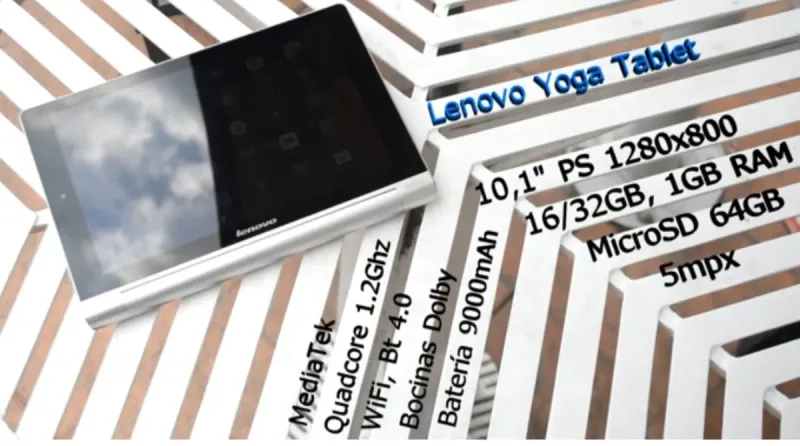 Tablet Lenovo Yoga 10 con funda afbeelding 4