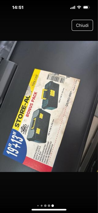 Cassetta porta attrezzi con divisori