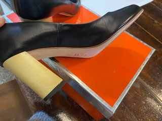 Scarpe D'AMBRA spuntate tacco oro n.39