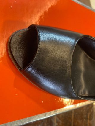 Scarpe D'AMBRA spuntate tacco oro n.39