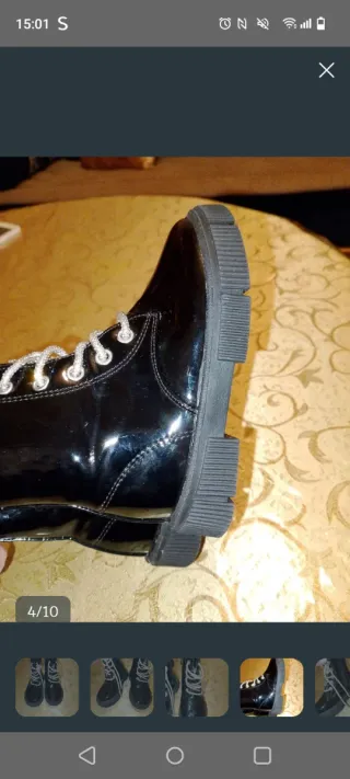 Botas de charol para niña talla 23