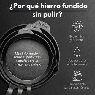 sartén hierro fundido inducción 32 cm, sin pulir -