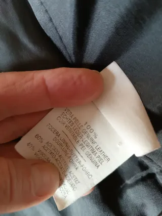 Cappotto in pelle vintage nero