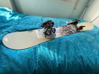 Tabla Snowboard Chica con Fijaciones