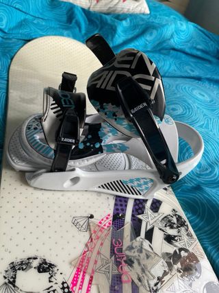 Tabla Snowboard Chica con Fijaciones