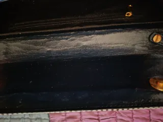 Bolso de hombro blanco y azul marino