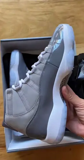 Jordan 11 Gris y Blanco