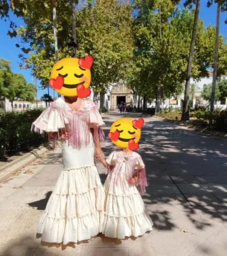 Vestiti gitani plumeti beige