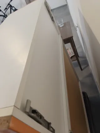 Mueble Platero Cocina Naranja y Blanco