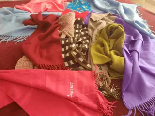 Lote de 10 chales bufandas