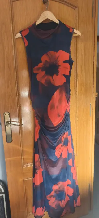 Vestido largo estampado floral