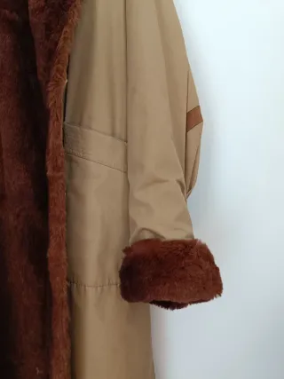Cappotto vintage donna beige/marrone