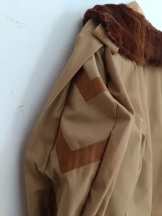 Cappotto vintage donna beige/marrone