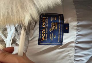 Parka Woolrich Grigio con Cappuccio Pelliccia