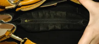 Borsa Pelle Vitello Dollaro Marrone