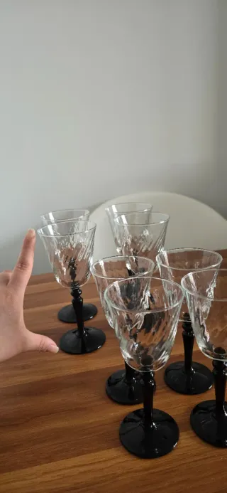 Copas de vino vintage set 8