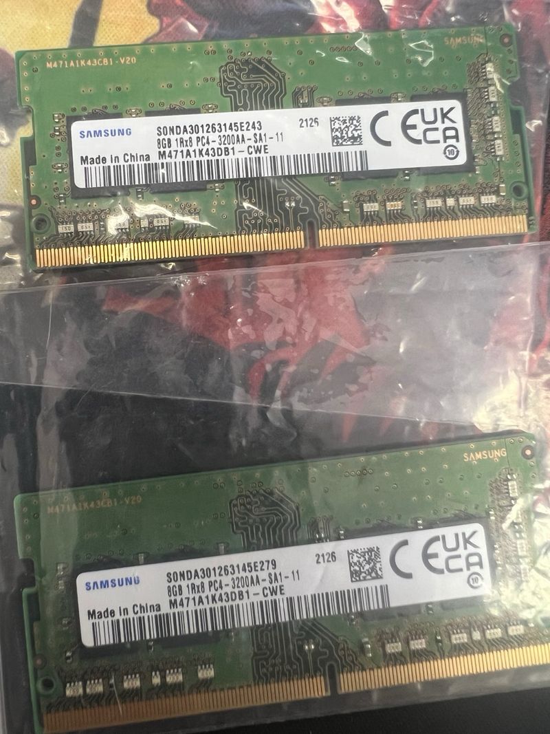 2x Samsung DDR4 8GB 3200MHz SODIMM afbeelding 2