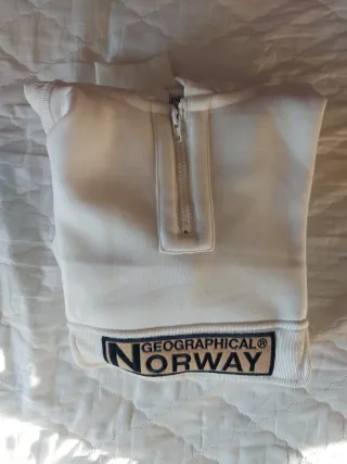 Sudadera Geographical Norway Blanca