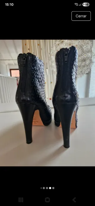 Botines Farrutx Piel Trenzada Negros