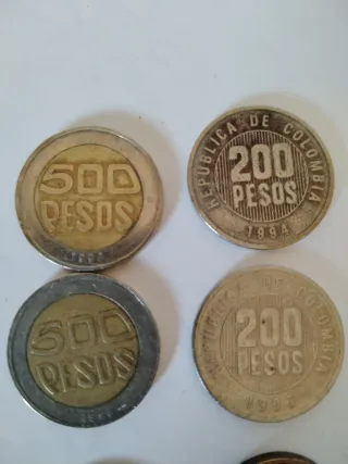 Monedas de Pesos Colombianos