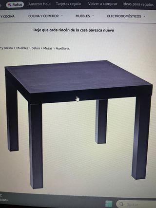 2 Mesas Auxiliares LACK Negras Ikea