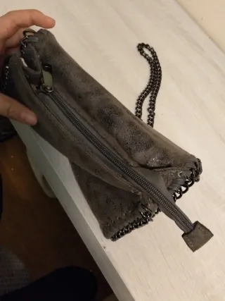 Bolso cadena gris/marrón