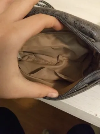 Bolso cadena gris/marrón