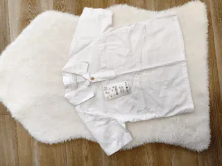 Camisa Zara blanca manga corta niño 4 años
