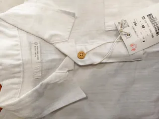 Camisa Zara blanca manga corta niño 4 años